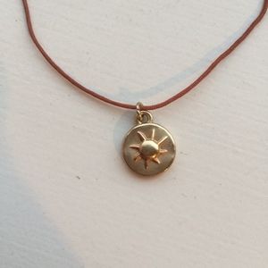 Dainty Golden Sun Pendant Necklace